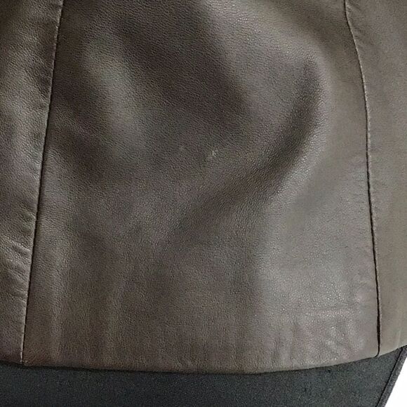 Trussardi Collezione Pelle Brown Leather Blazer Jacket Size 44 - Picture 15 of 16